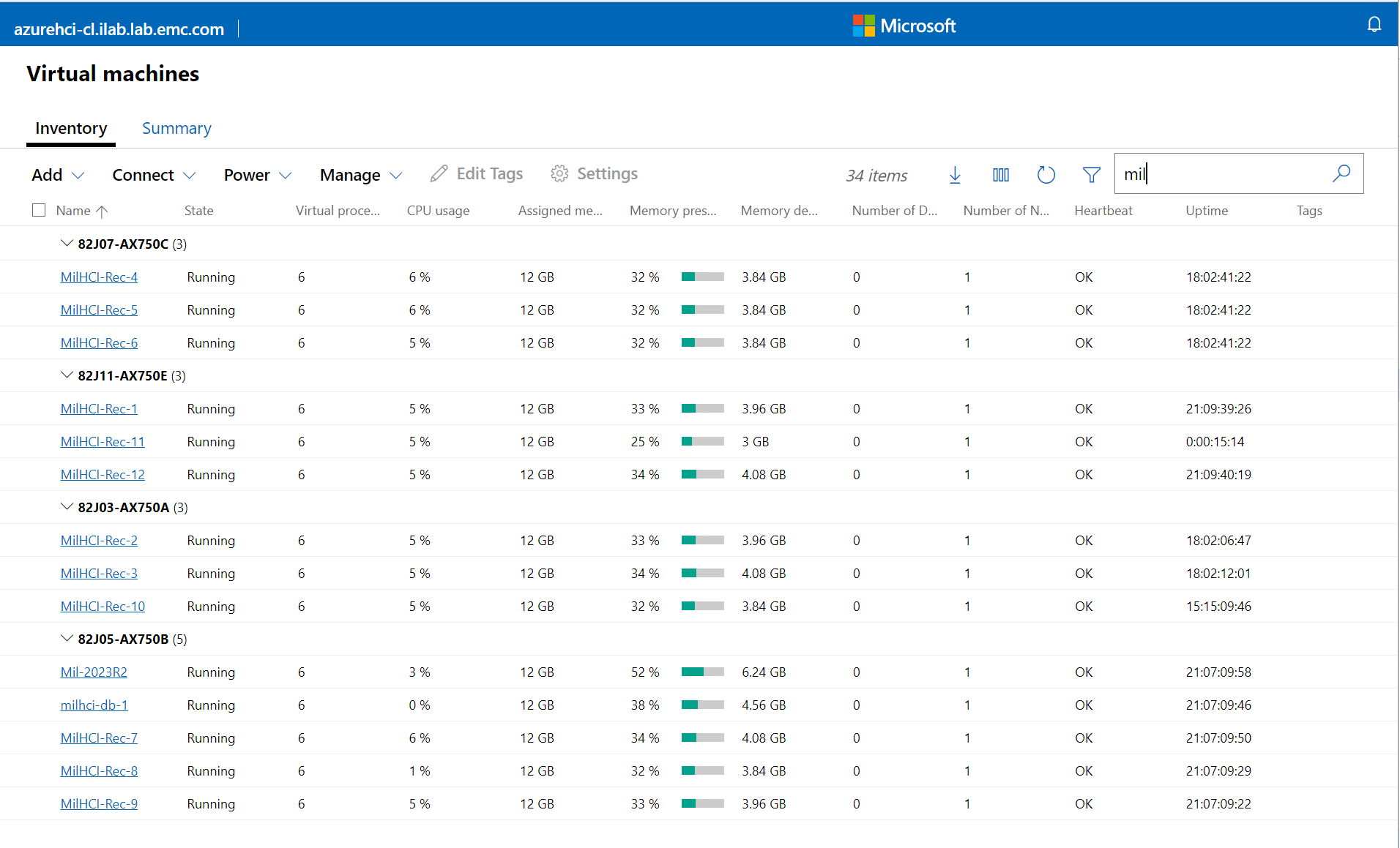 Milestone VMS deployment on an Azure cluster