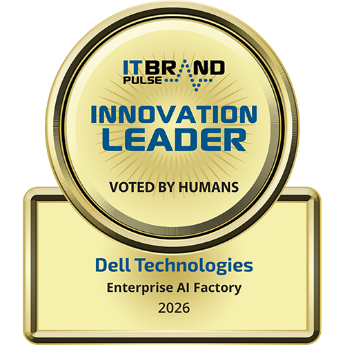 IT Brand Pulse Innovation Leader 2026 award badge for Dell Technologies Enterprise AI Factory