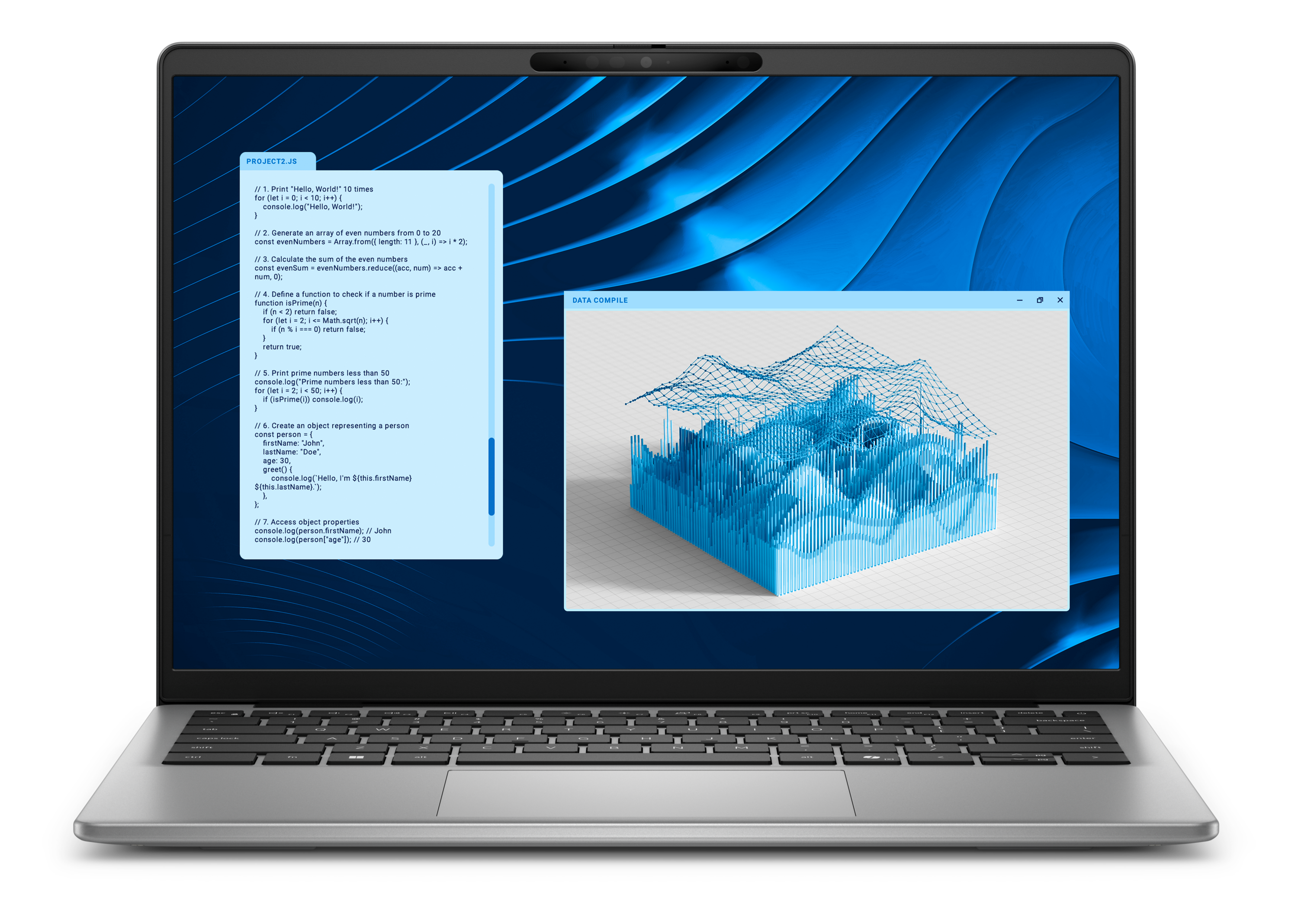 Parte frontal do notebook Latitude 5455