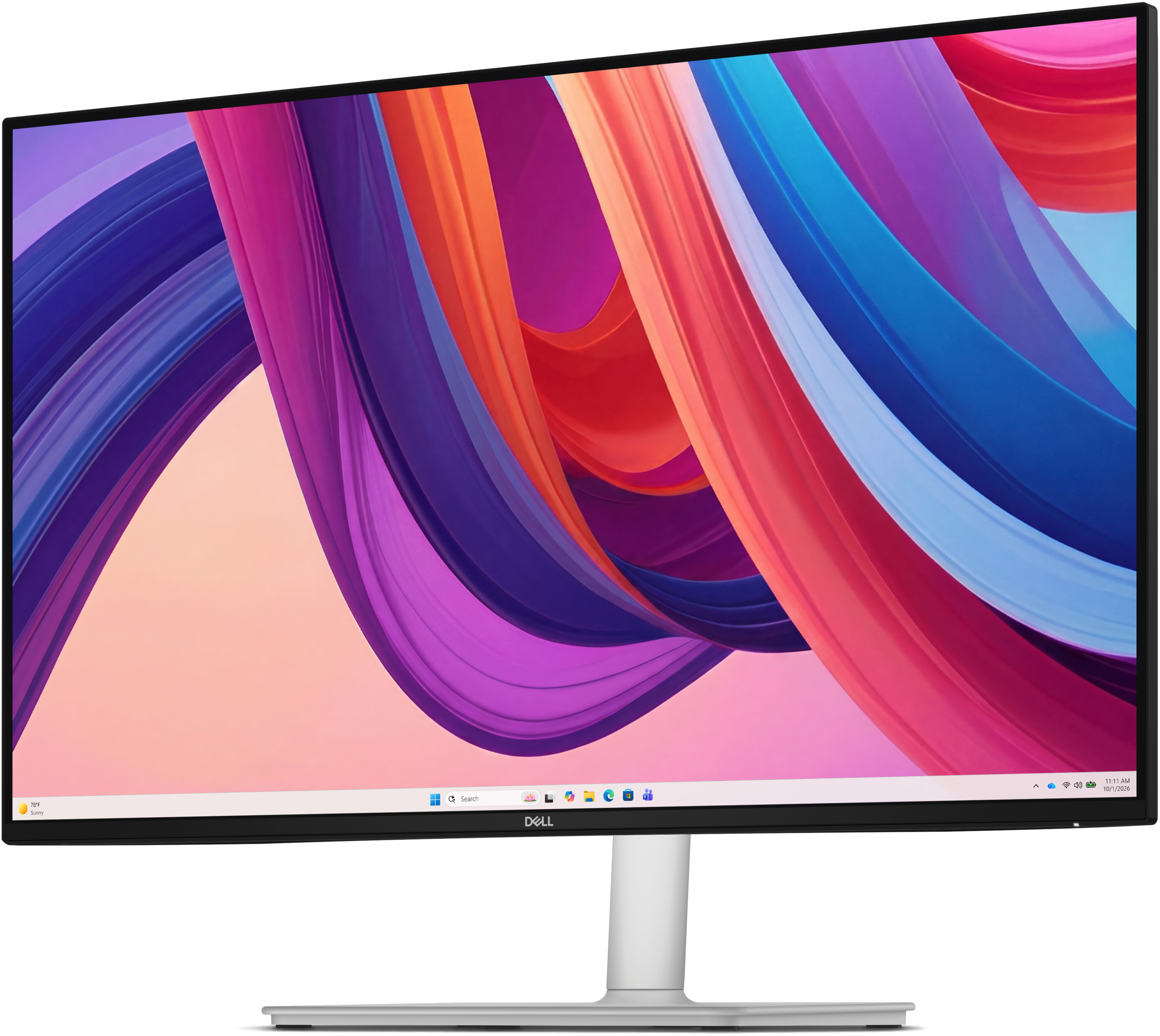 View 左向き Dell Plus S2726HSモニター。