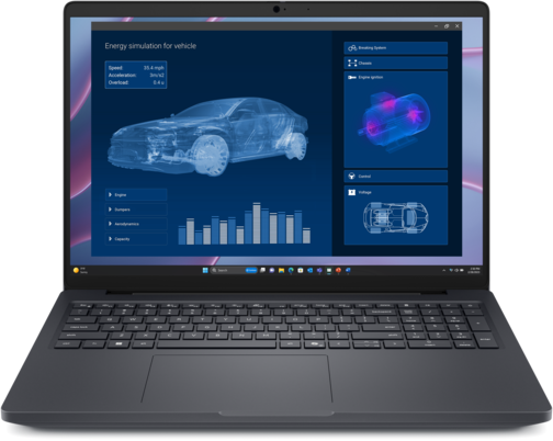 View forward-facing Dell Pro Max 16 Touch Laptop