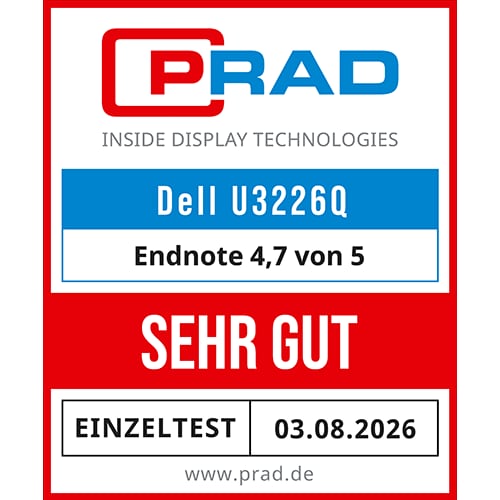 PRAD Sehr Gut Dell U3226Q Logo