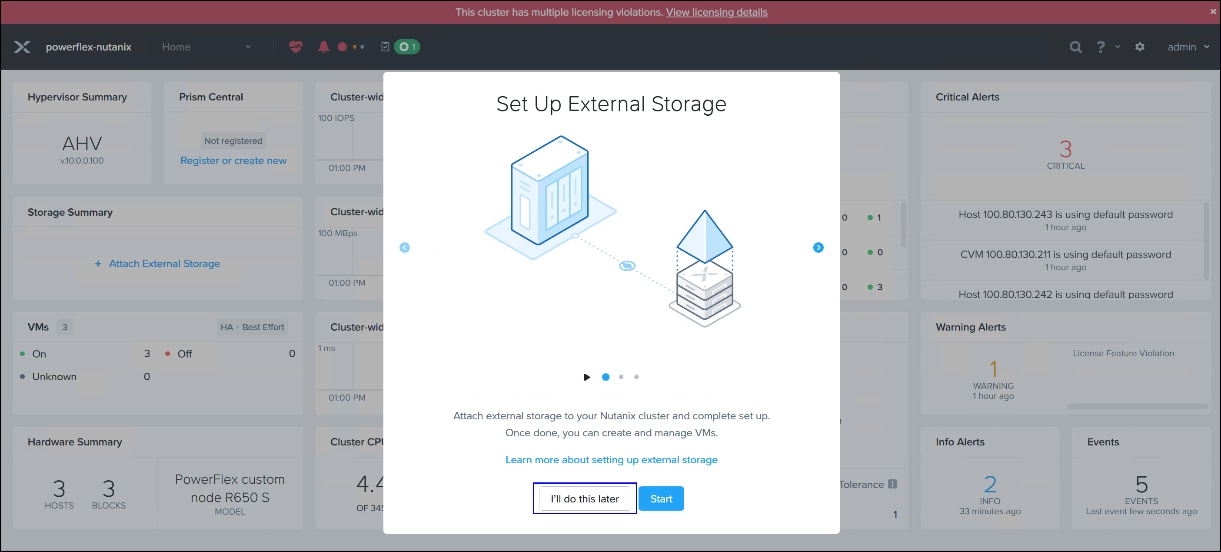 Setup external storage.