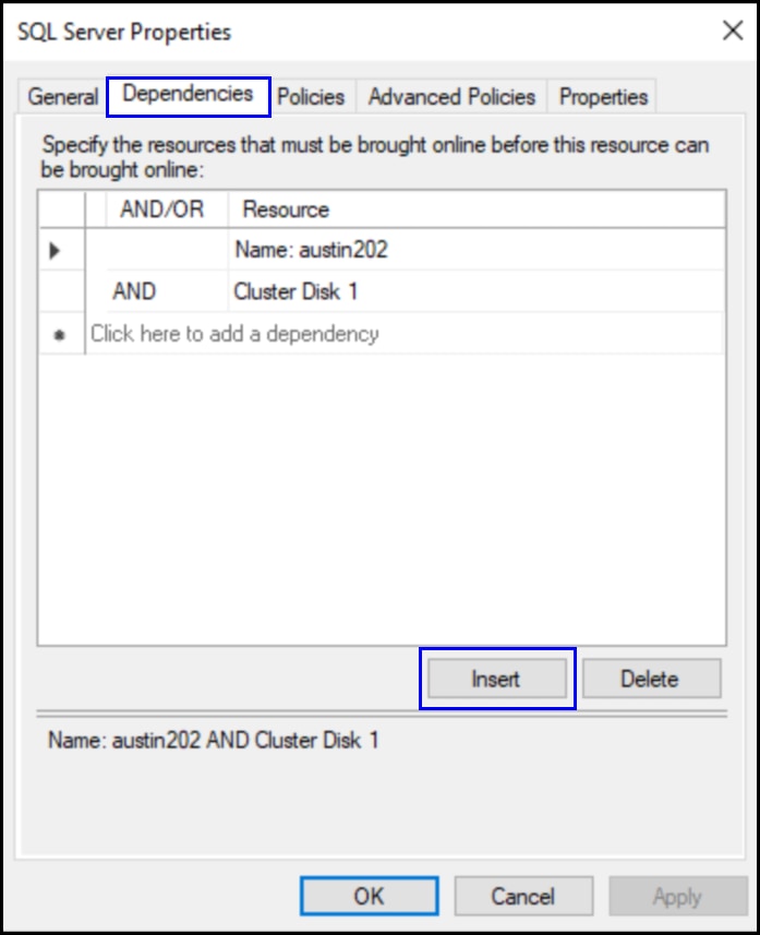 SQL Server dependencies step 2.