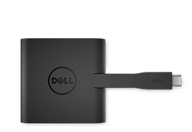 توصيل مهايئ USB من النوع C من Dell بمنفذ HDMI/VGA/Ethernet/USB 3.0 