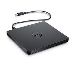 כונן אופטי DVD +/-RW חיצוני דק של Dell עם חיבור USB