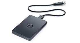 Портативный жесткий диск Dell для резервного копирования объемом 1 Тбайт Портативный жесткий диск Dell для резервного копирования объемом 1 Тбайт