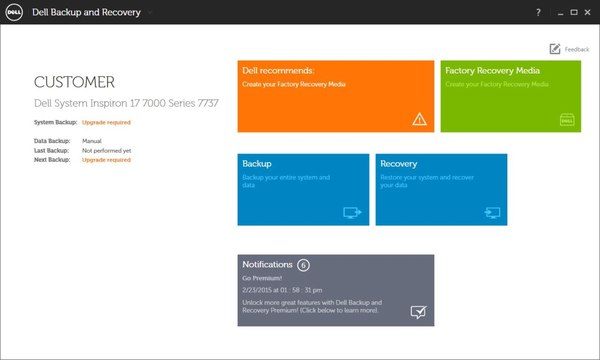 Logiciel : Appliance Dell Backup and Recovery