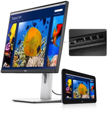 Monitor Dell UltraSharp 24 – obraz z urządzeń przenośnych na dużym ekranie Monitor Dell UltraSharp 24 – obraz z urządzeń przenośnych na dużym ekranie