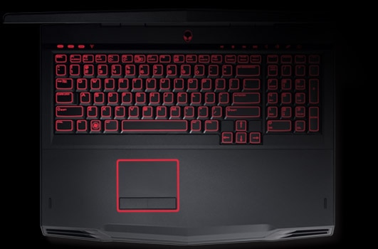 Alienware M17x Laptop keyboard and touch pad
