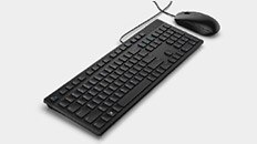 Dell 24 Monitor - SE2417HG | Dell Wired Keyboard with Optical Mouse (KB216 & MS116)