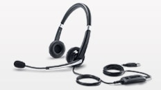 Monitor curvo Dell UltraSharp 34: U3417W | Auriculares estéreo profesionales de Dell | UC300