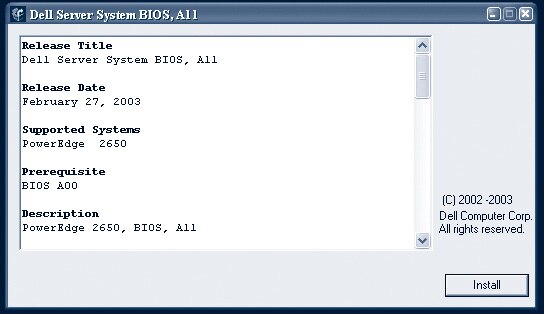 dell bios update command line error 105