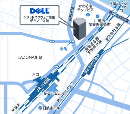 デル テクノロジーズ株式会社 本社へのご案内図 Dell 日本