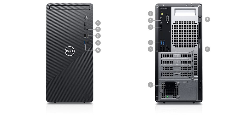 Inspiron 3881 Compact Desktop with Intel 10th Gen CPU | Dell UAE