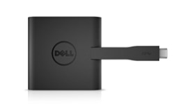 مهايئ USB من النوع C موصل بمنفذ HDMI/VGA/إيثرنت/USB3.0 من Dell | طراز DA200