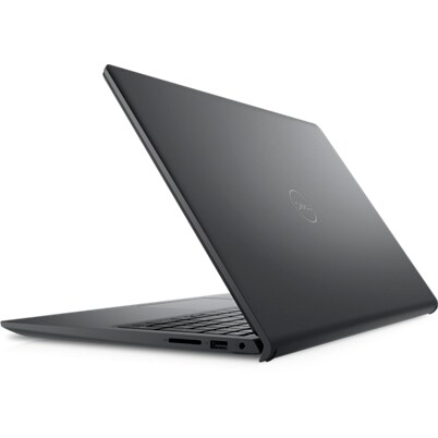 Notebook inspiron em promoção Dell preto virado para trás e para a esquerda