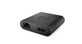 Adaptador Dell, USB-C a HDMI/VGA/Ethernet/USB 3.0: DA200