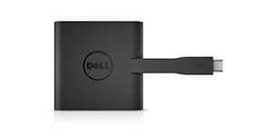 מתאם של Dell: ‏USB-C ל-HDMI/VGA/Ethernet/USB 3.0‏ | DA200