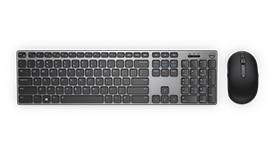 Zestaw z bezprzewodową klawiaturą i myszą Dell Premier KM717