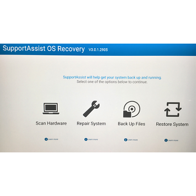 Elektronická podpora pre nástroj SupportAssist OS Recovery