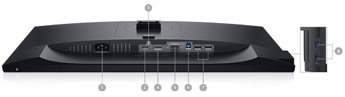 Écran Dell P2291HWOST : options de connectivité