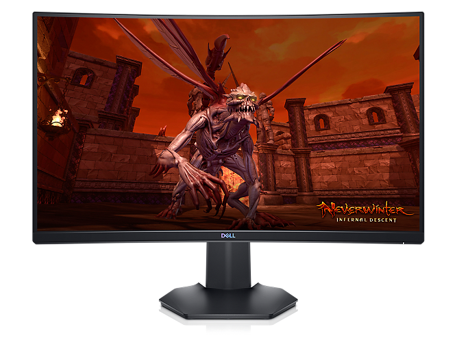 Dell 27 Curved Gaming Monitor – S2721HGF Specs Diagonal Size 27" Resolution / Refresh Rate Full HD (1080p) 1920 x 1080 at 144 Hz Adaptive Sync NVIDIA® G-SYNC® Compatible Certified AMD FreeSync™ Premium Technology Response Time 4 ms (grey-to-grey); 1 m...