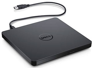 Unidade USB fina de DVD +/- RW da Dell - DW316