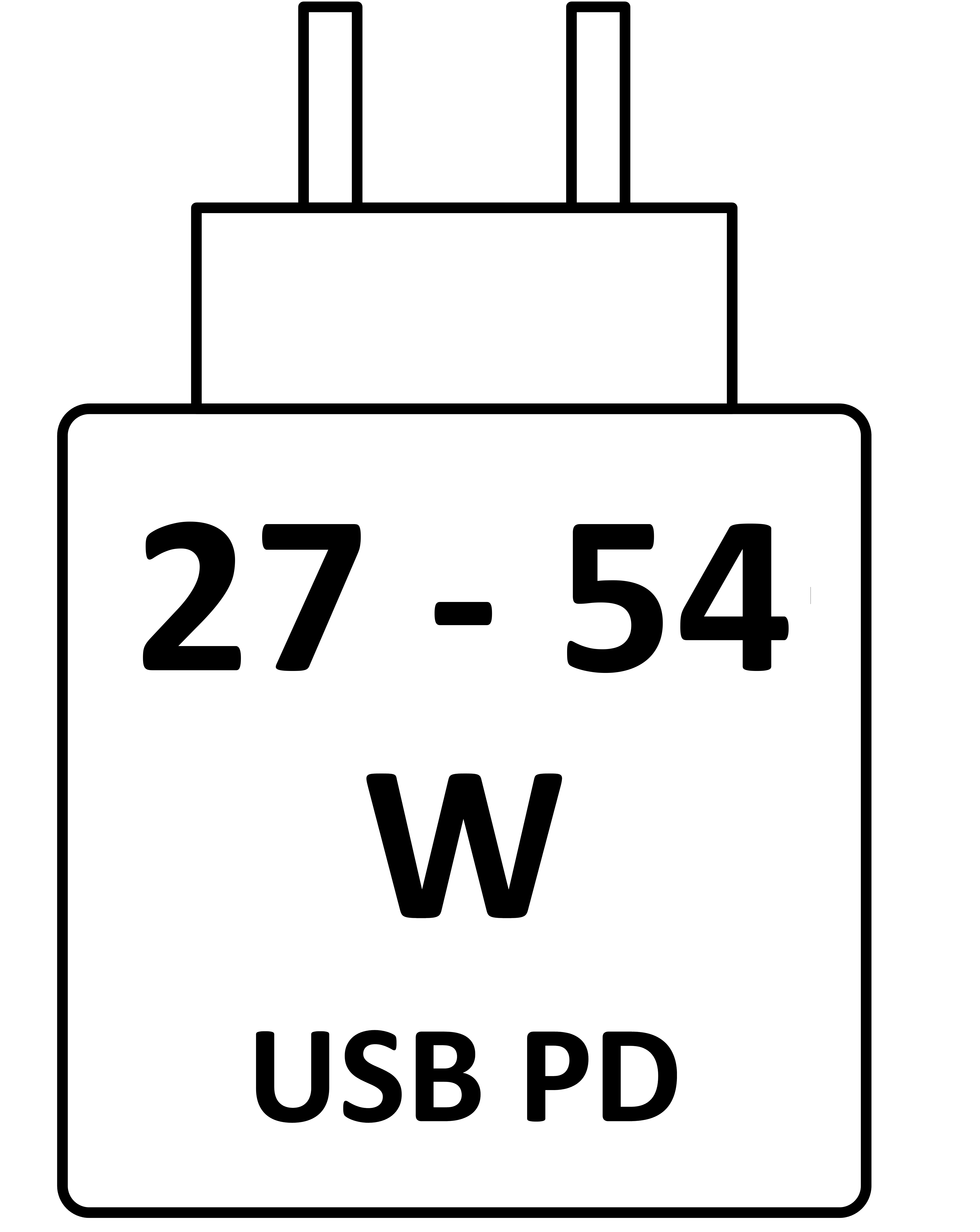 Cet appareil se charge entre 27 W et 54 W