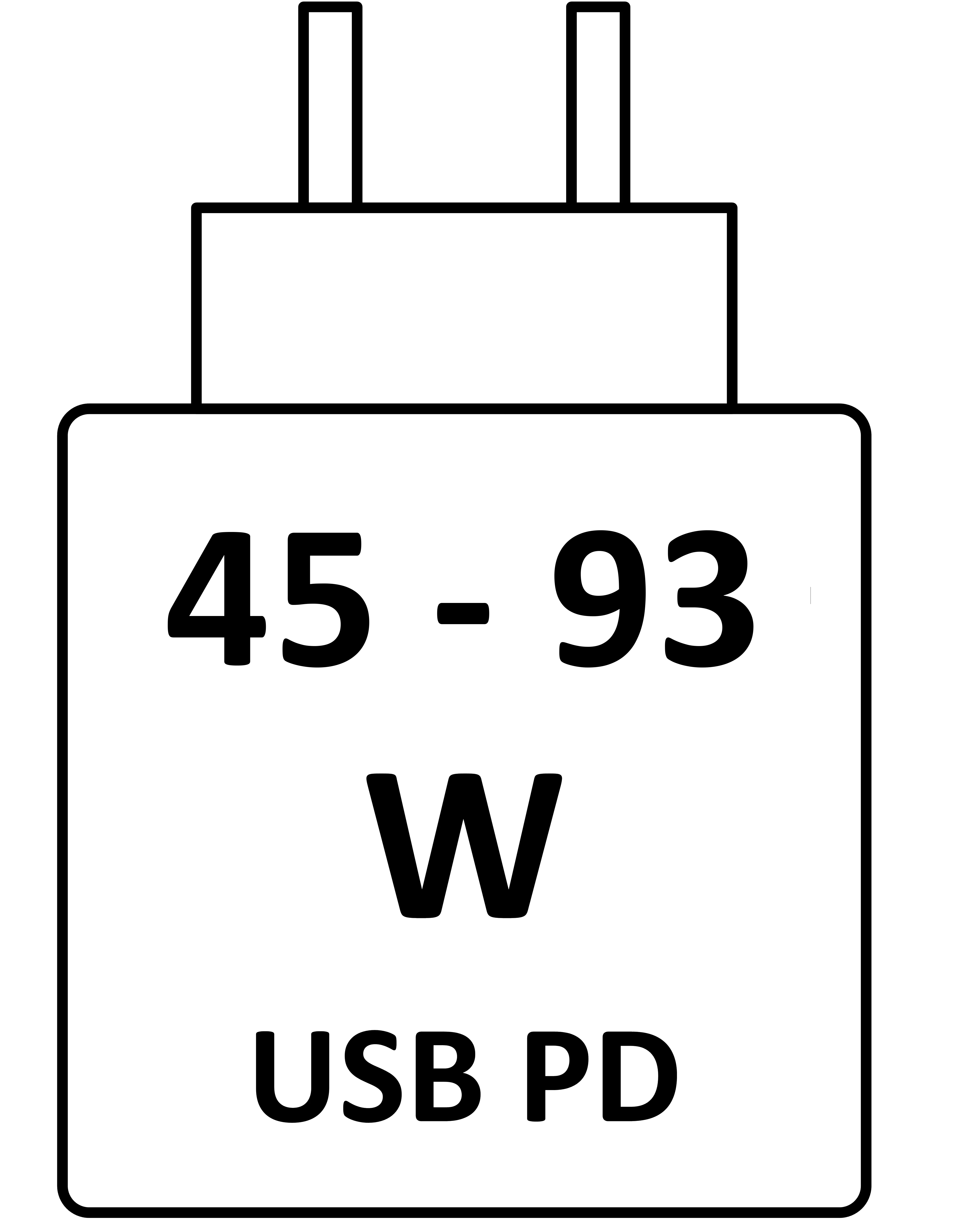 This device charges at 45 - 93W