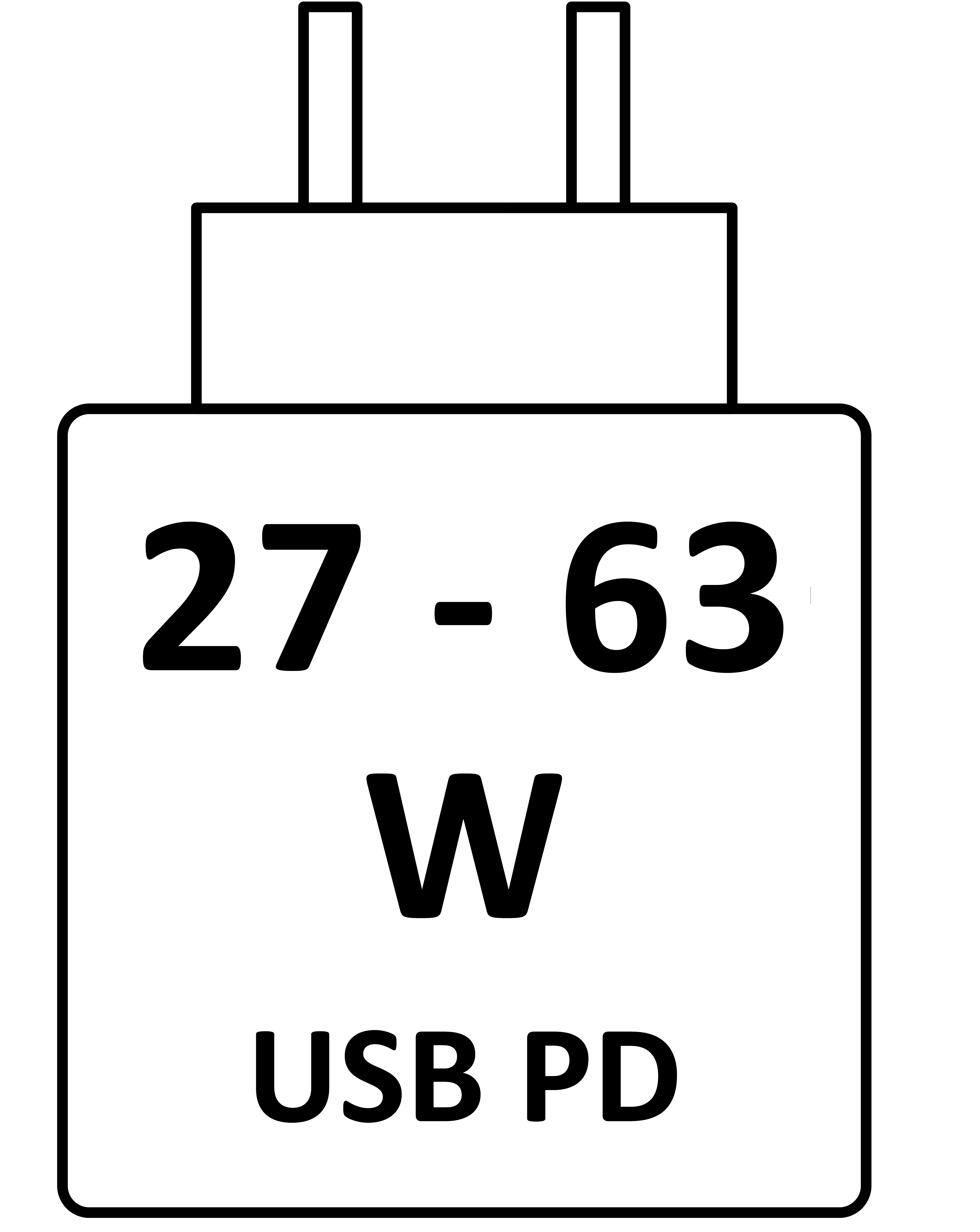 Questo dispositivo si ricarica a 27 W - 63 W