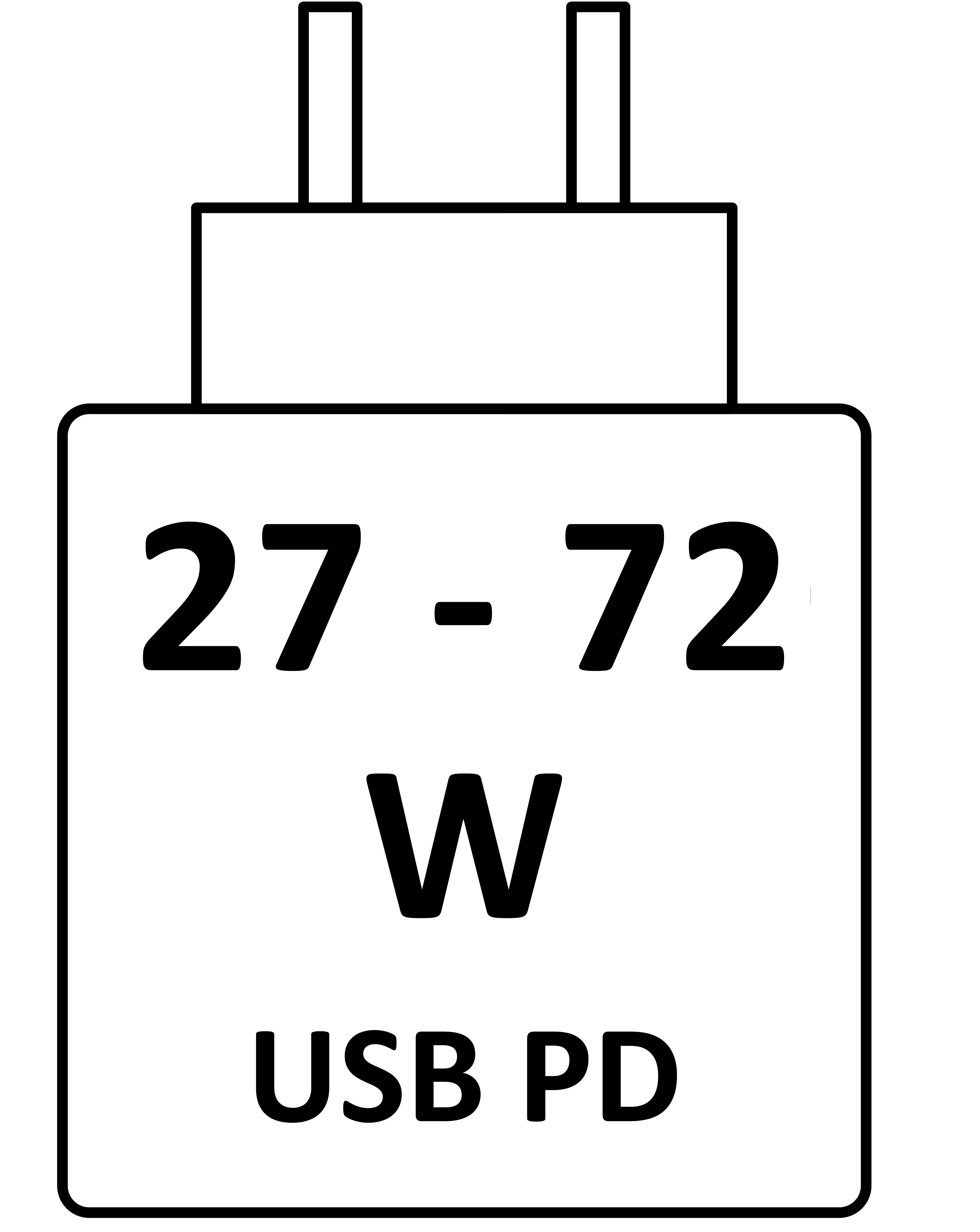 Este dispositivo se carga a 27 W - 72 W