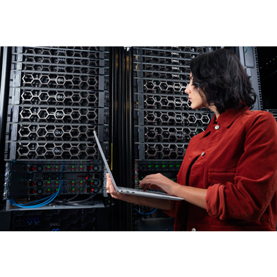 IT Professional Working with PowerEdge in a Data Center