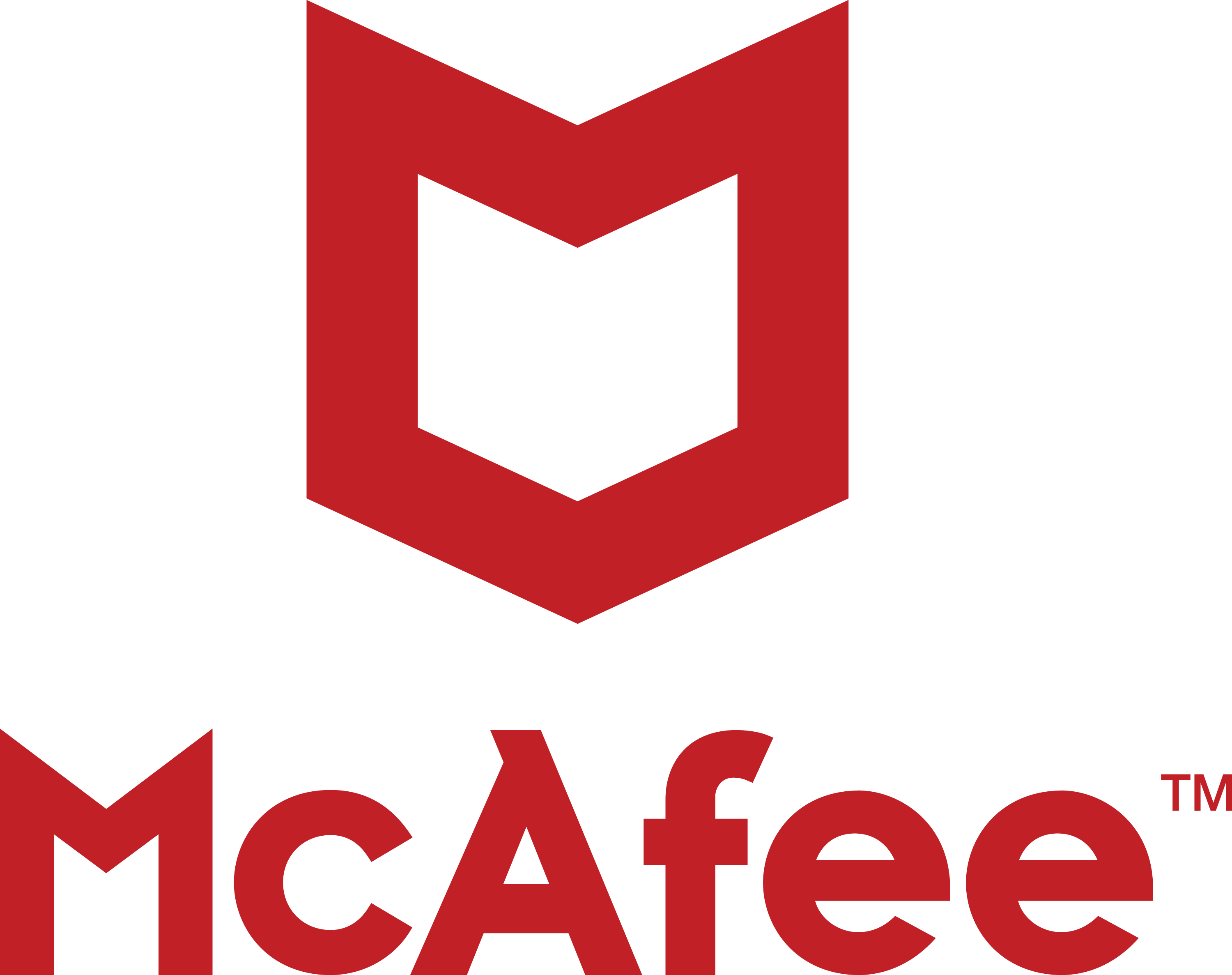 mcafee an intel company logo