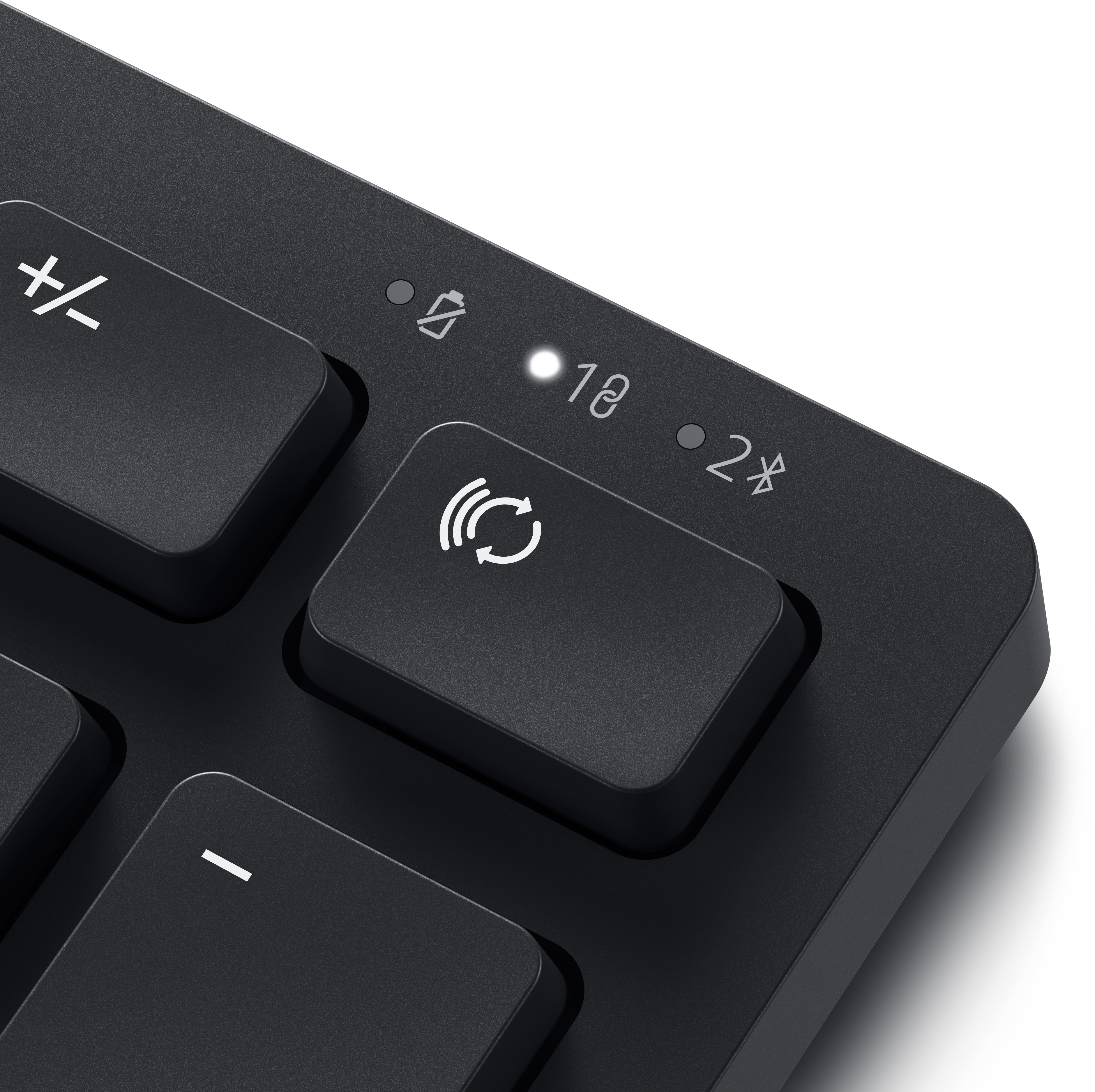 Close up view of KM555 Dell keyboard