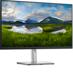 Zdjęcie monitora z koncentratorem Dell P2722HE z krajobrazem na ekranie.