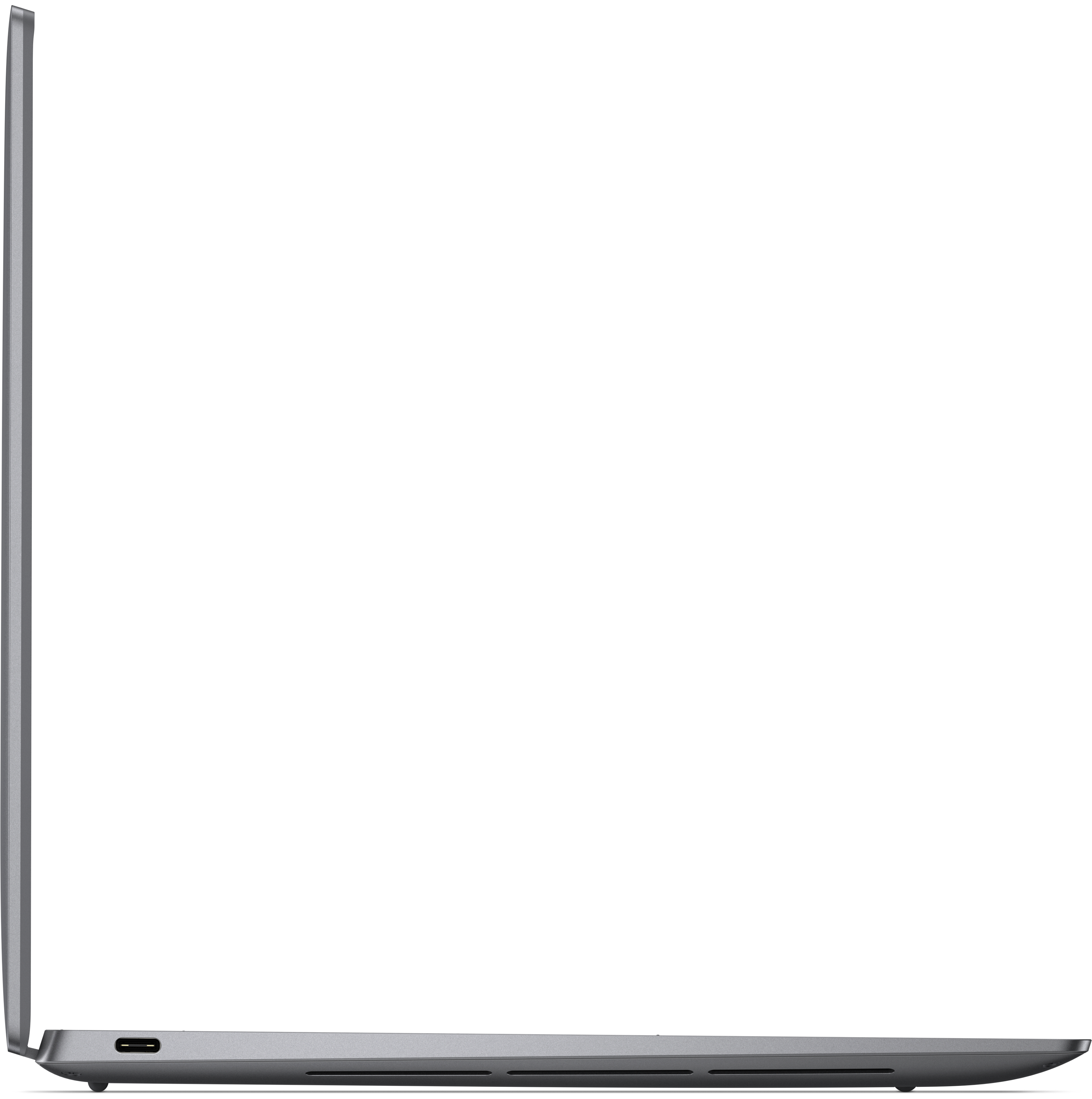 Lado direito do notebook XPS em promoção Dell cinza grafite