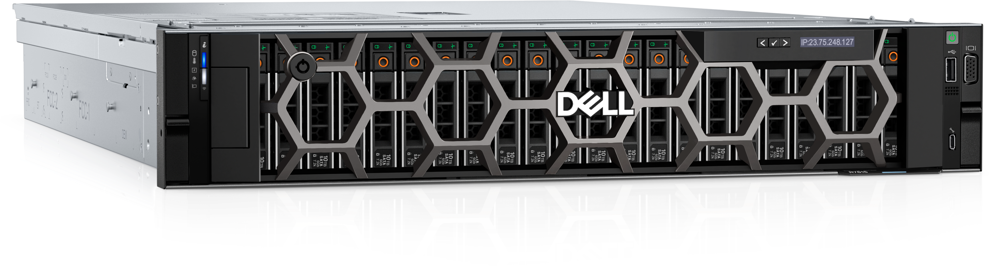 View right-facing PowerEdge R7615 Rack Server