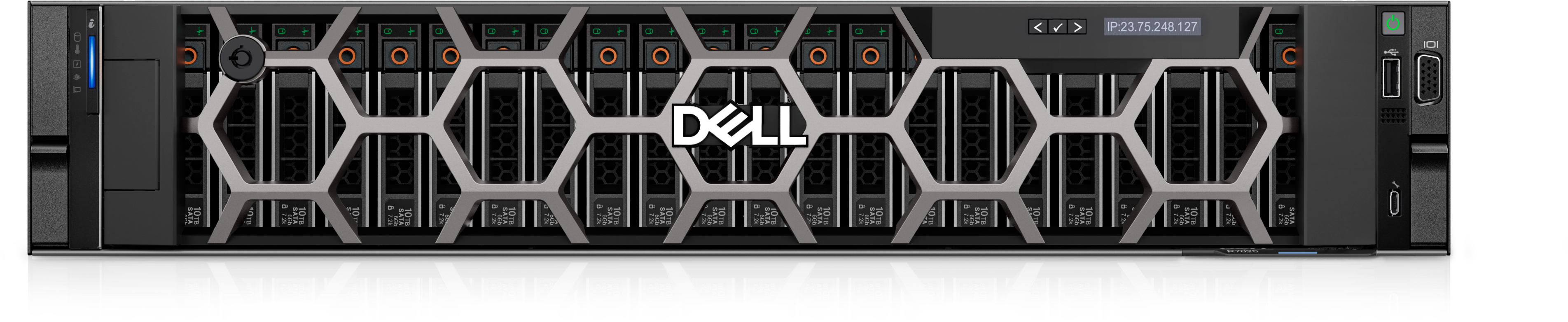 View forward-facing Rackserver PowerEdge R7625