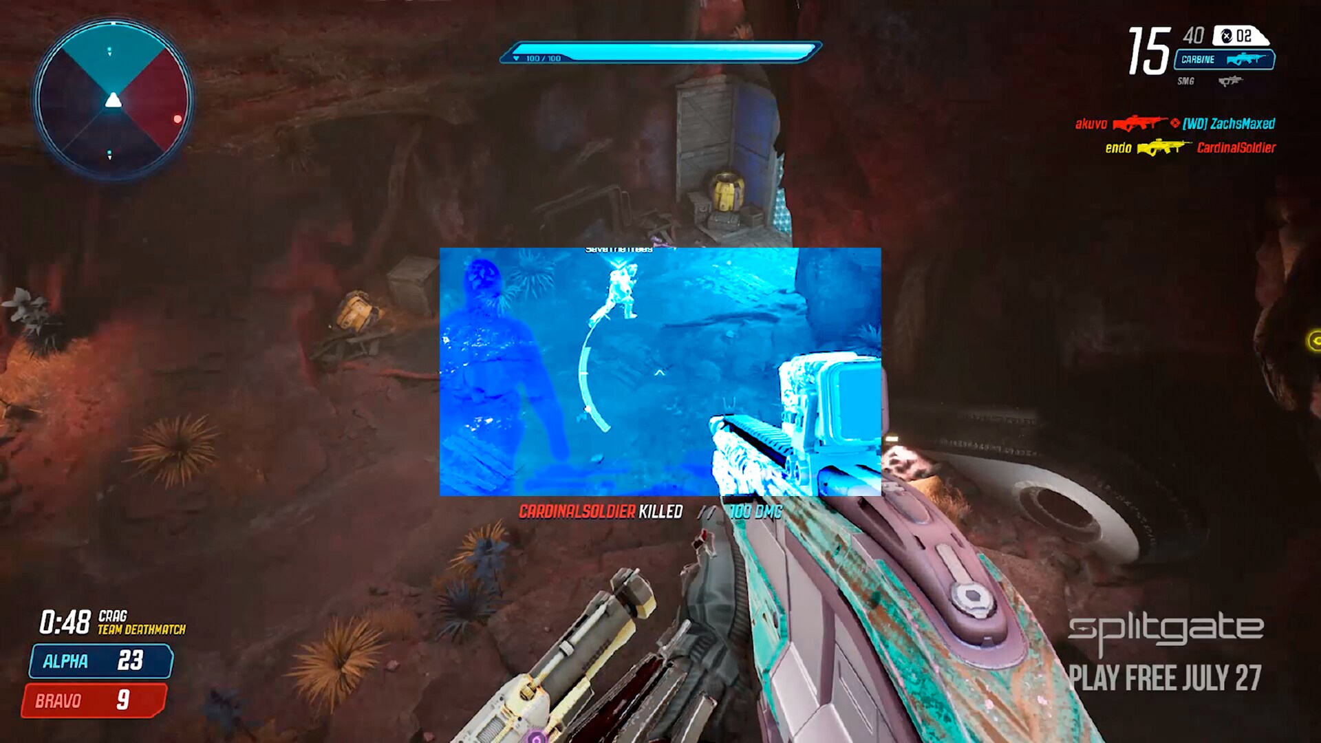 Screenshot van videospel Spitgame