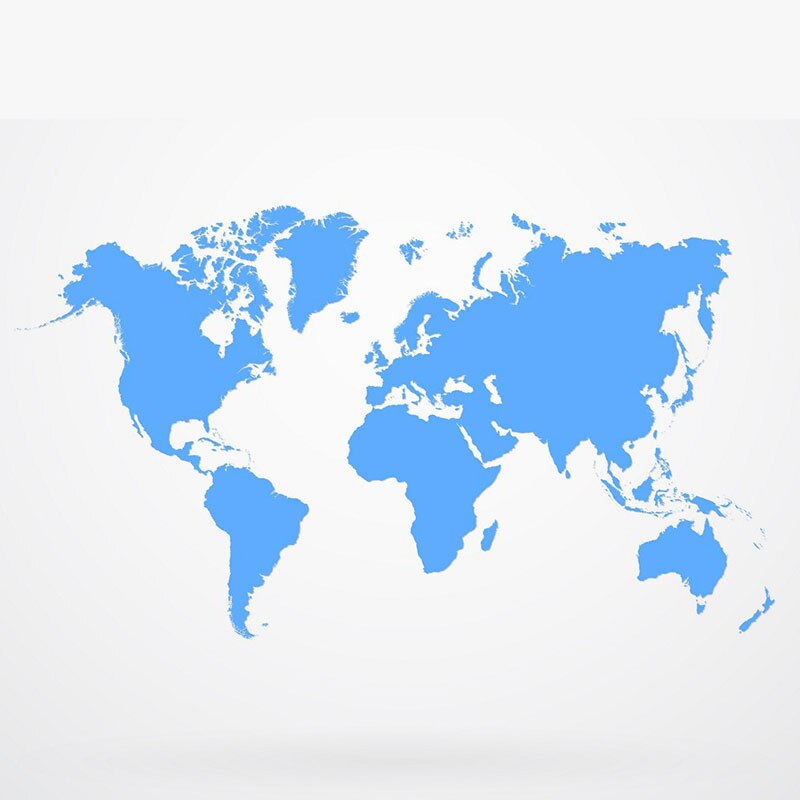 Mapa do mundo azul
