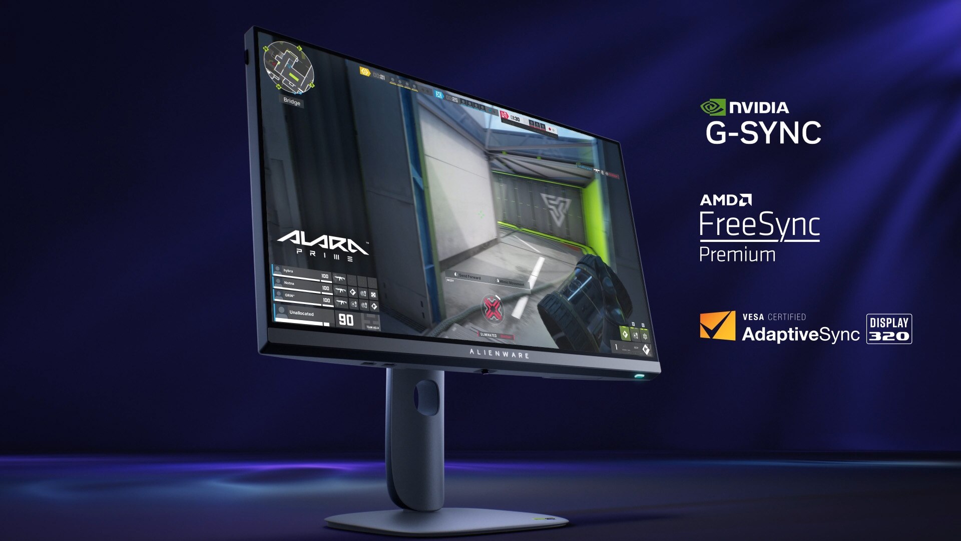 Superior speed with 320 Hz refresh-rate