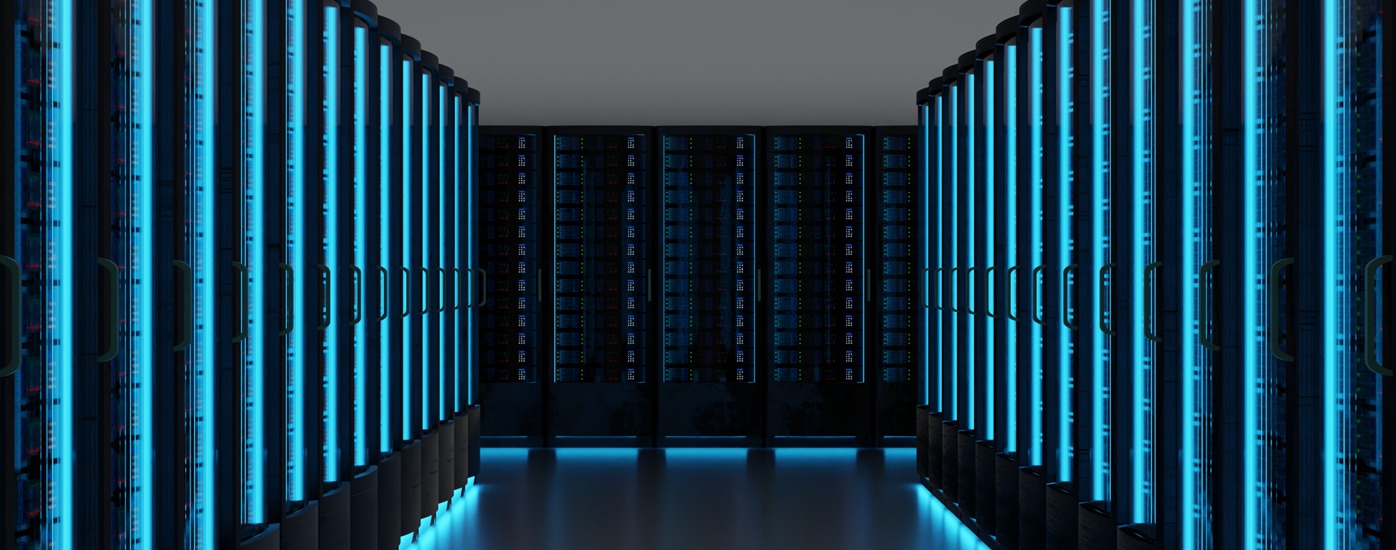 Futuristic Data Center Server Room