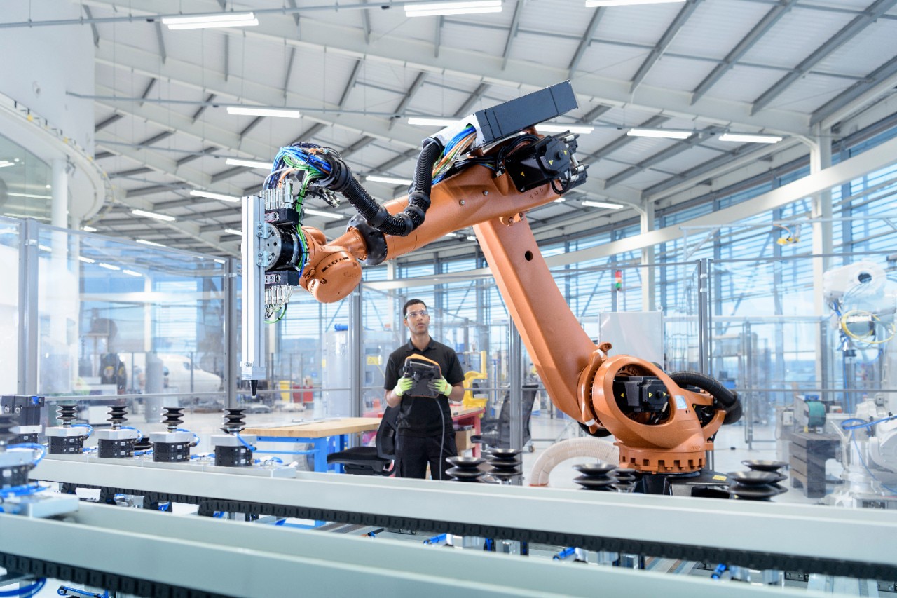 Technician Working on an Auto-Machine