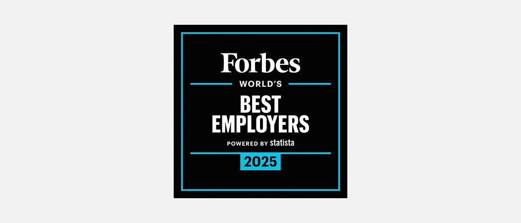 Forbes 2025 World's Best Employers badge