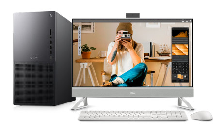 XPS 8960 Desktop & Inspiron 27 7000 All-in-One Non-Touch Desktop with Peripherals