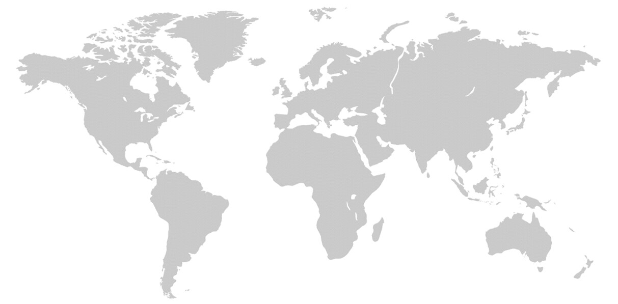 world map in grayscale