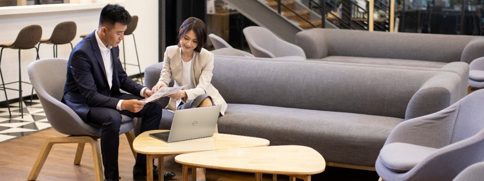 Young Business People Talking in an Office
