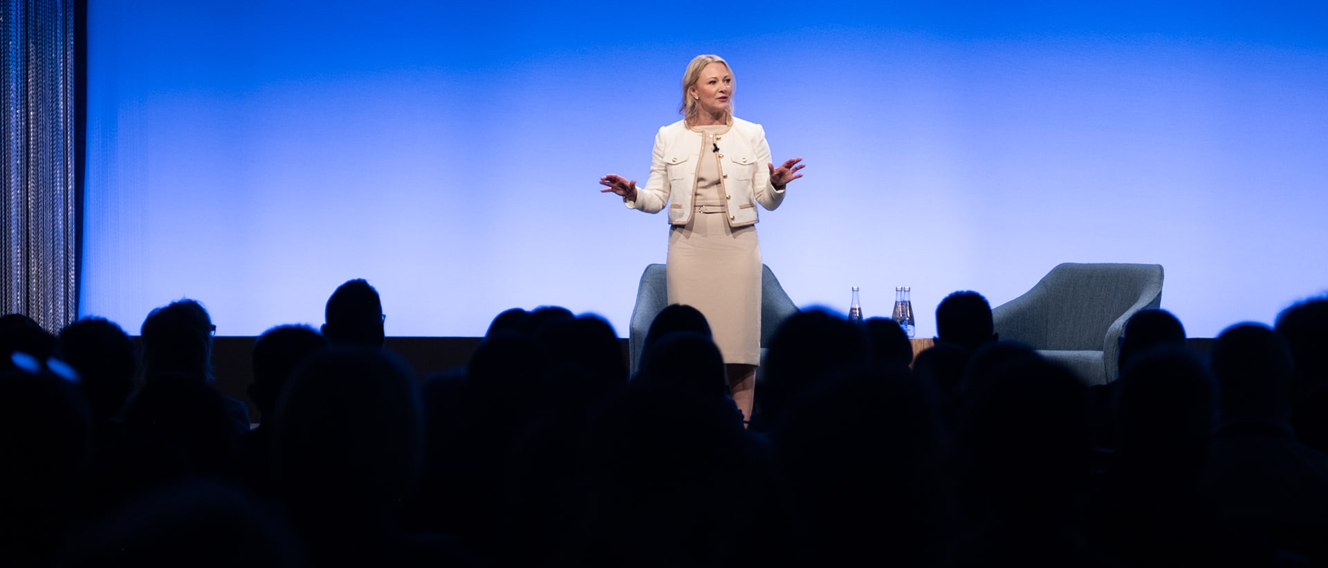 Dell Chief Partner Officer Denise Millard addresses the full DTW audience during her session
