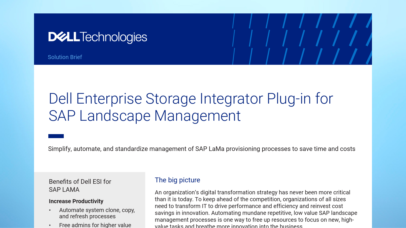 SAP landscape management